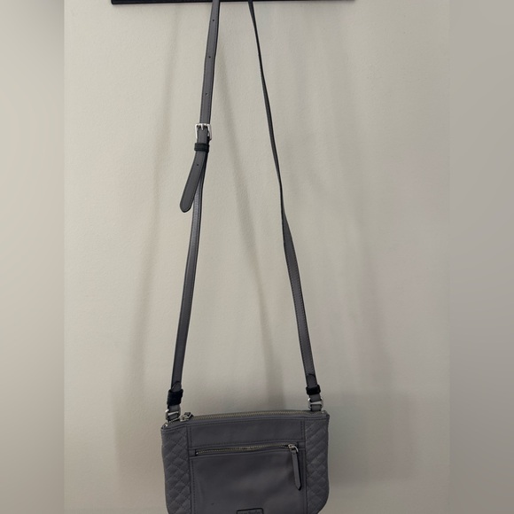 Vera Bradley small gray leather crossbody - Picture 3 of 7